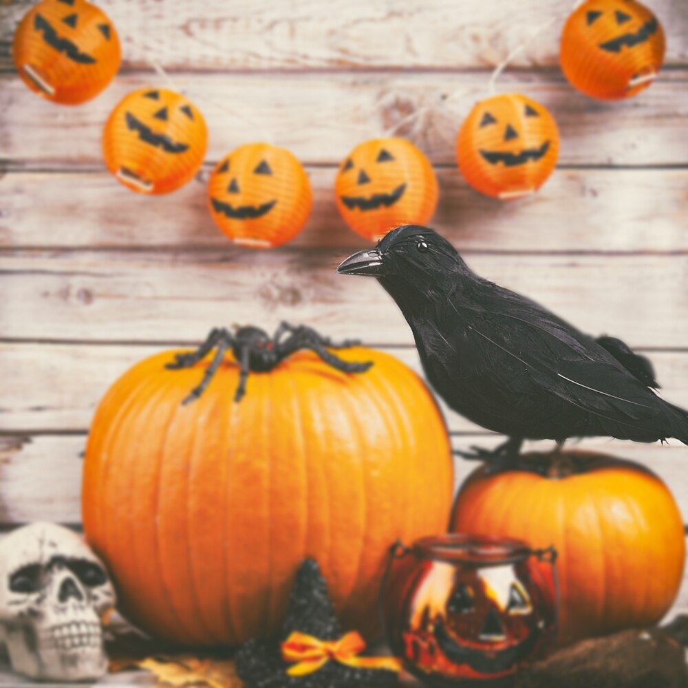 Halloween Artificial Crow Black Bird Raven Horror