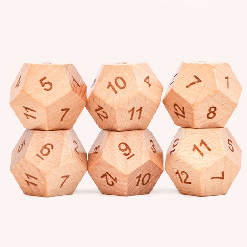 Board Games 1 Piece Solid Wooden Dice