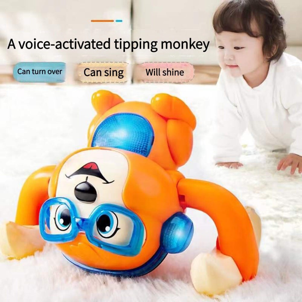 Baby voice control to roll baby monkey toys