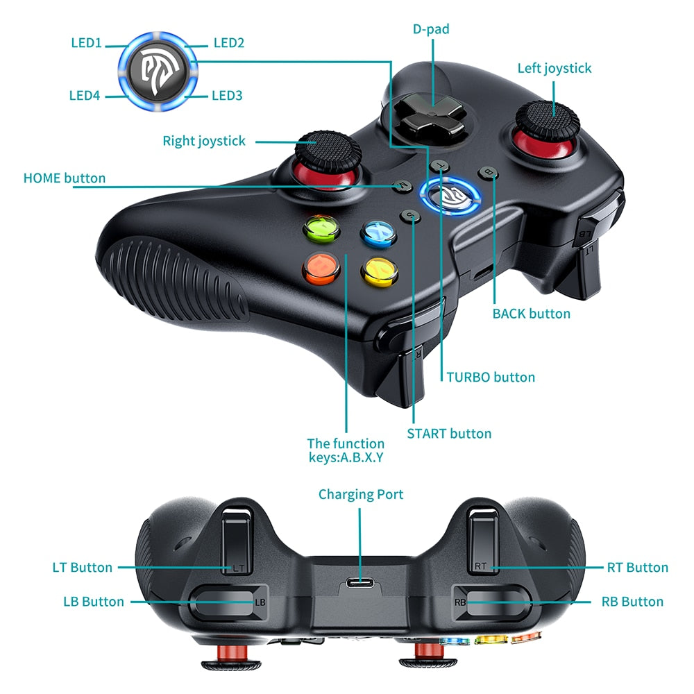 2PCS EasySMX KC-8236 Wireless Gamepad