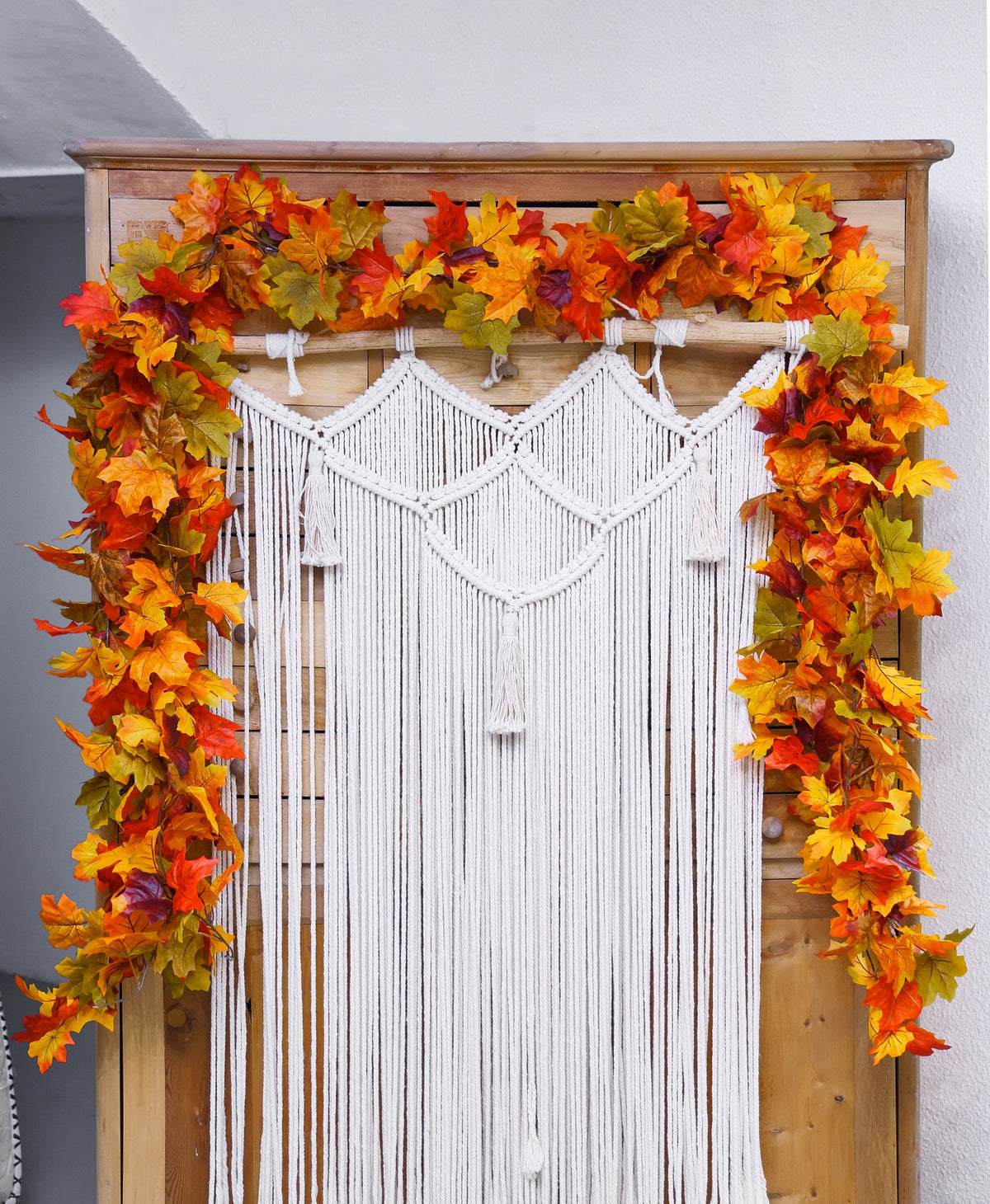 Autumn Decoration Artificial Maple Leaves Garland