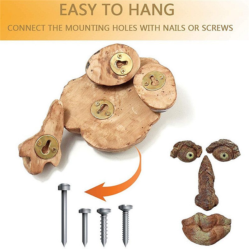 Funny Old Man Tree Face Hugger Garden Art Outdoor Tree