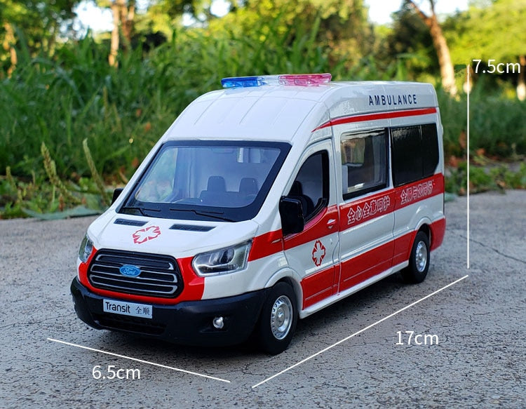 1:34 FORD Transit Alloy Ambulance Vehicles Car Model