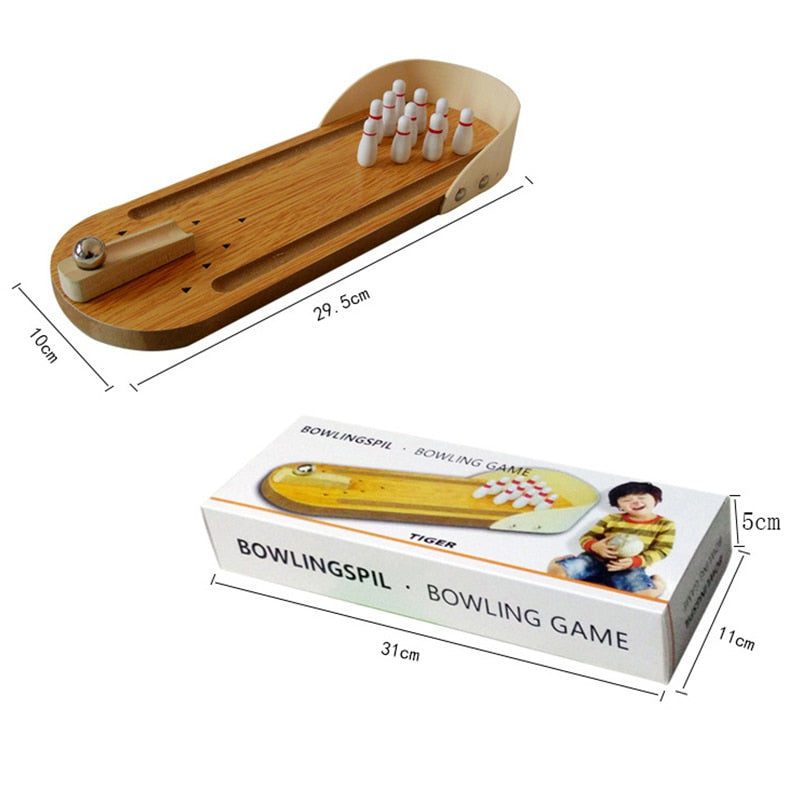 Mini bowling board game