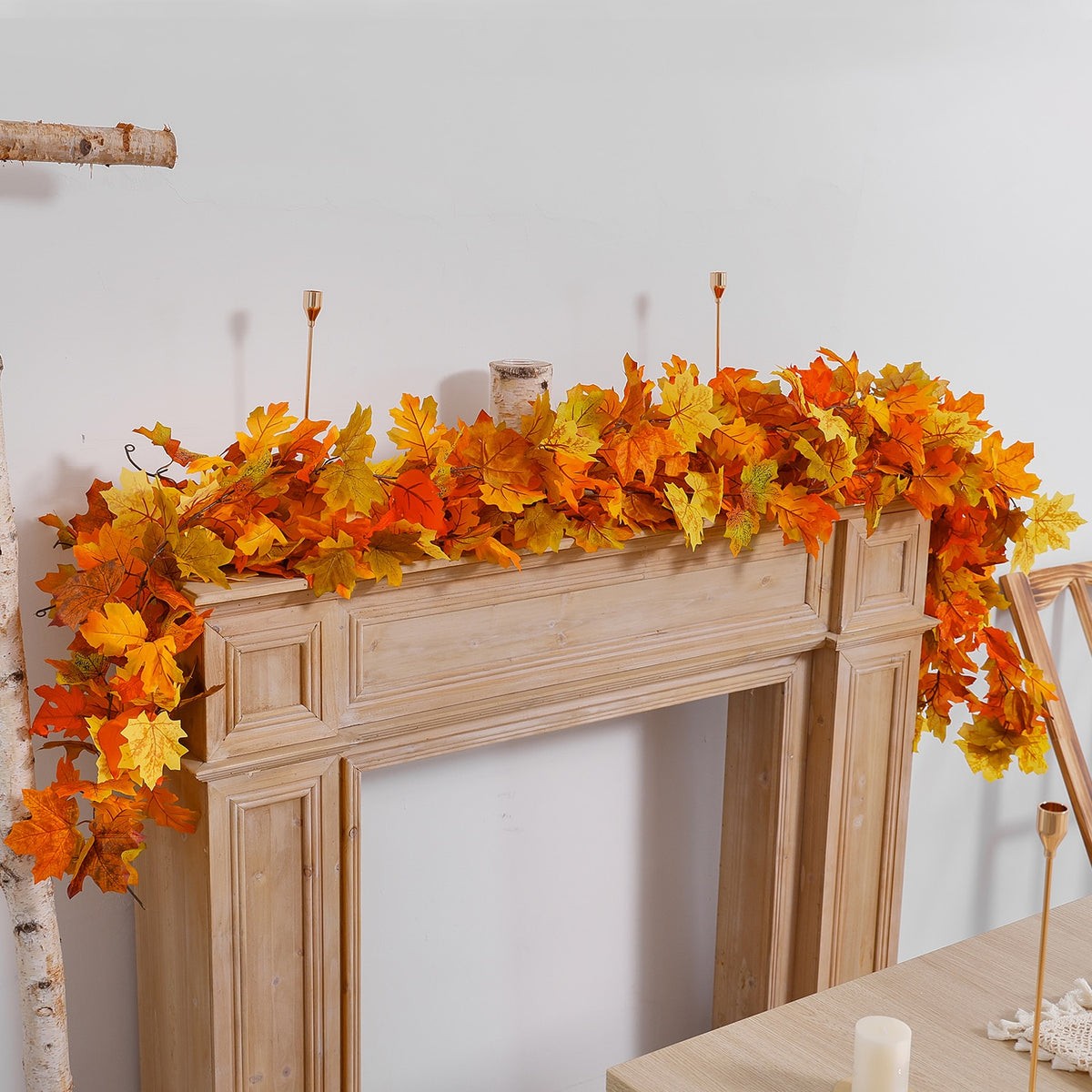 Autumn Decoration Artificial Maple Leaves Garland