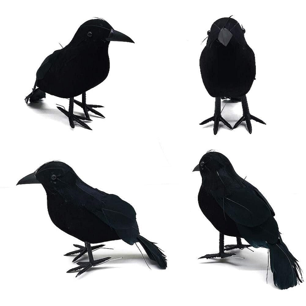 Halloween Artificial Crow Black Bird Raven Horror