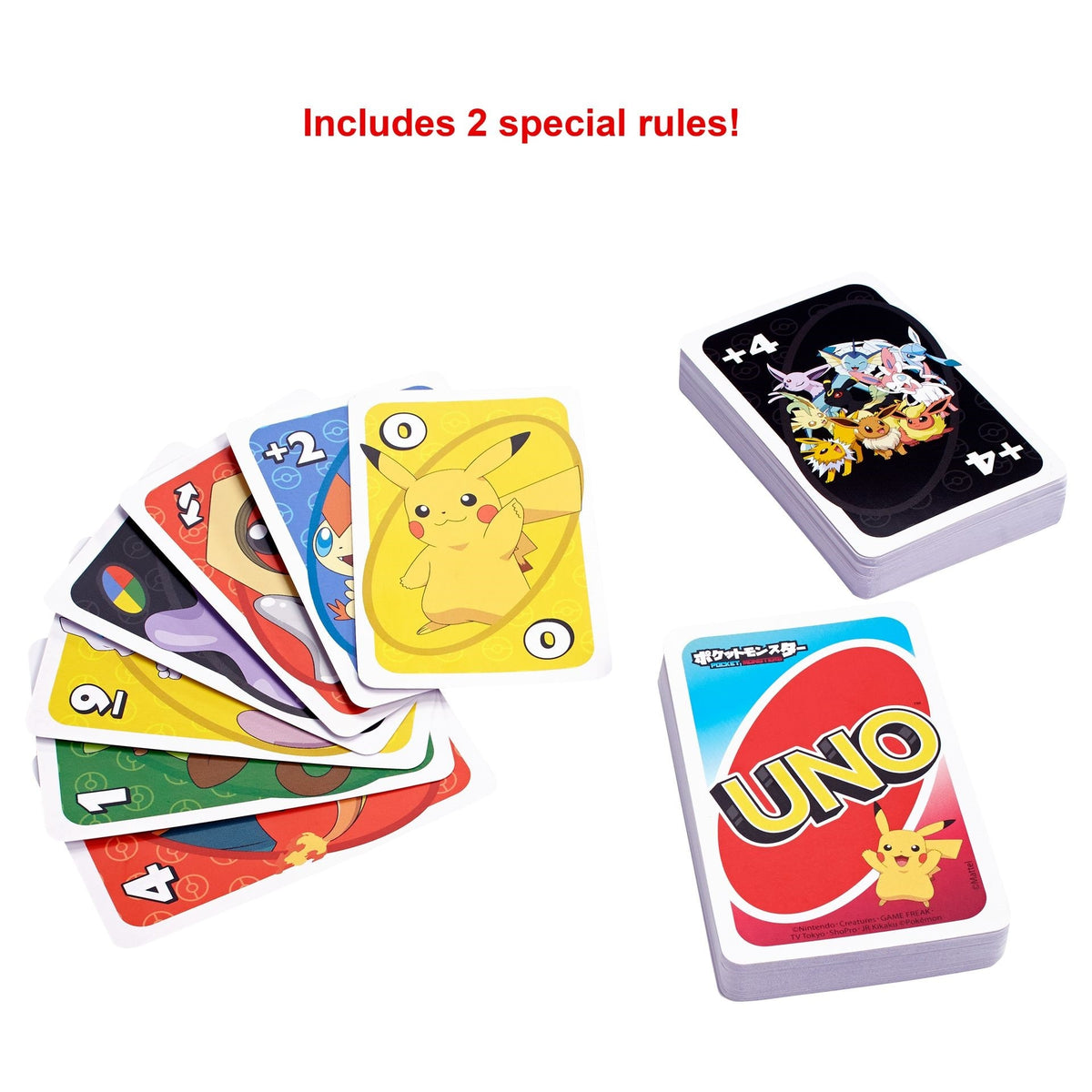 UNO behind The Pokemon board game