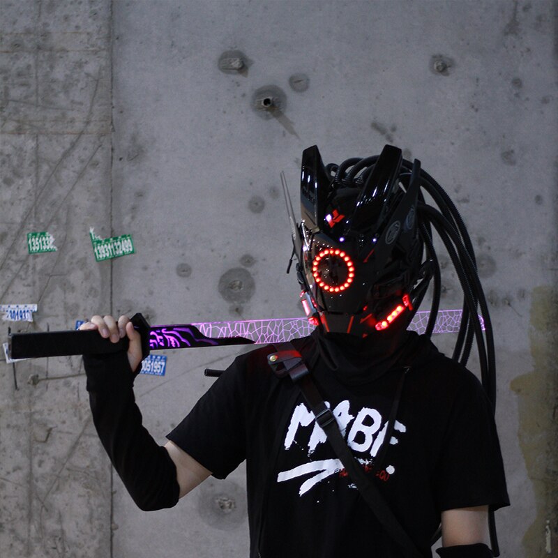 Pipe dreadlocks Cyberpunk Mask Cosplay Mask