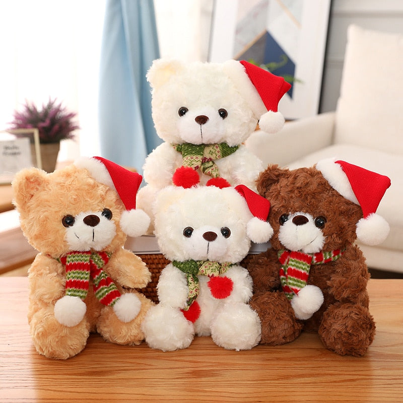 Santa hat teddy bear stuffed toy