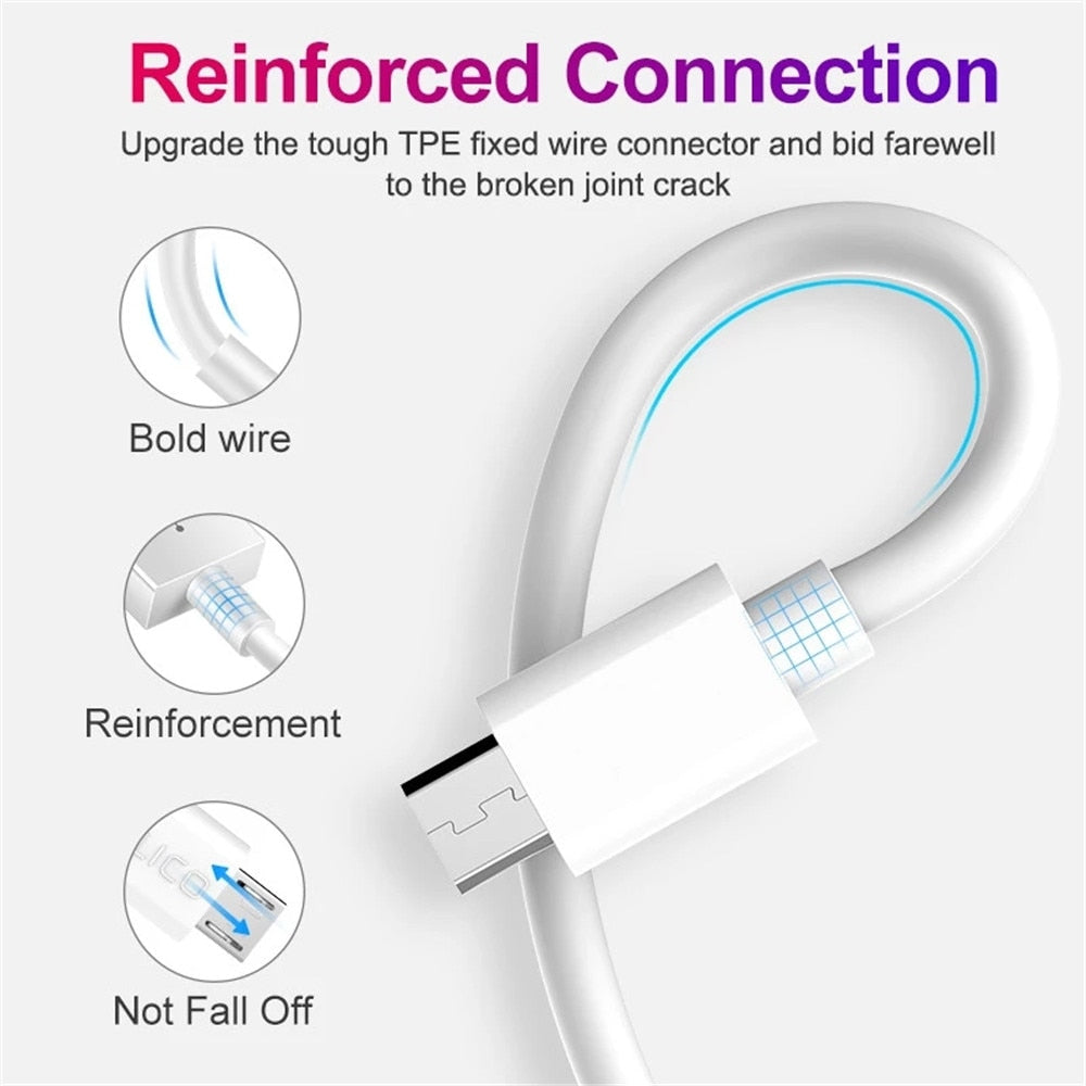 Micro USB Cable 5A Fast Charging Wire Mobile Phone