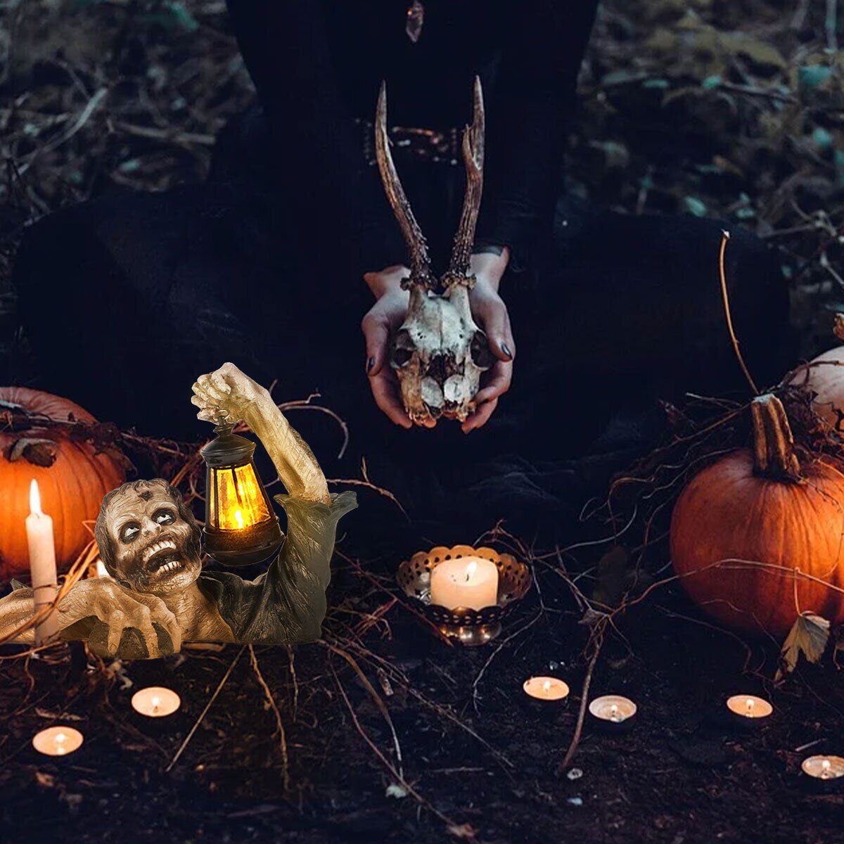 Ground Breaking Zombie Skeleton Prop Lantern