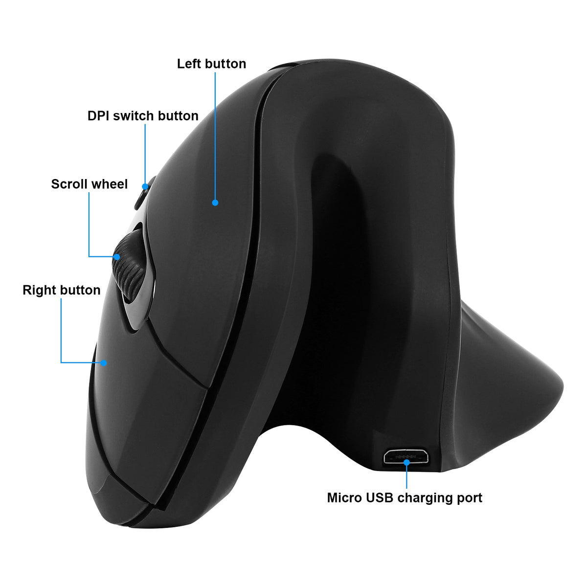 Ergonomic vertical mouse