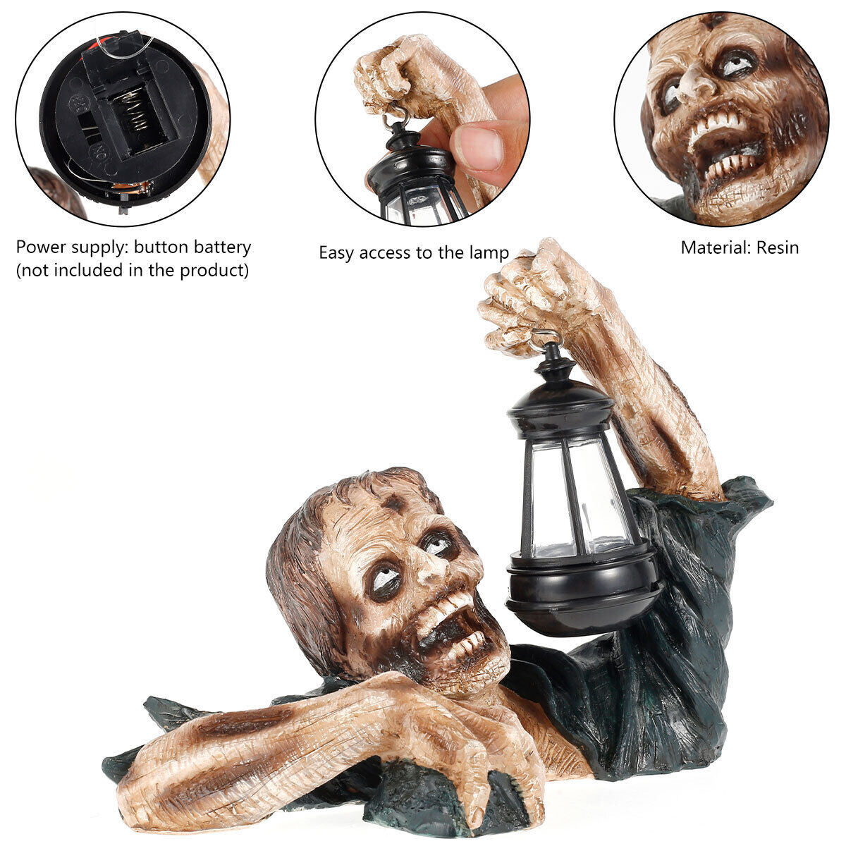 Ground Breaking Zombie Skeleton Prop Lantern