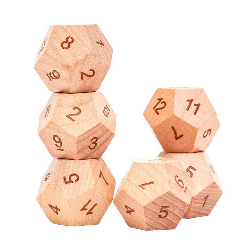 Board Games 1 Piece Solid Wooden Dice