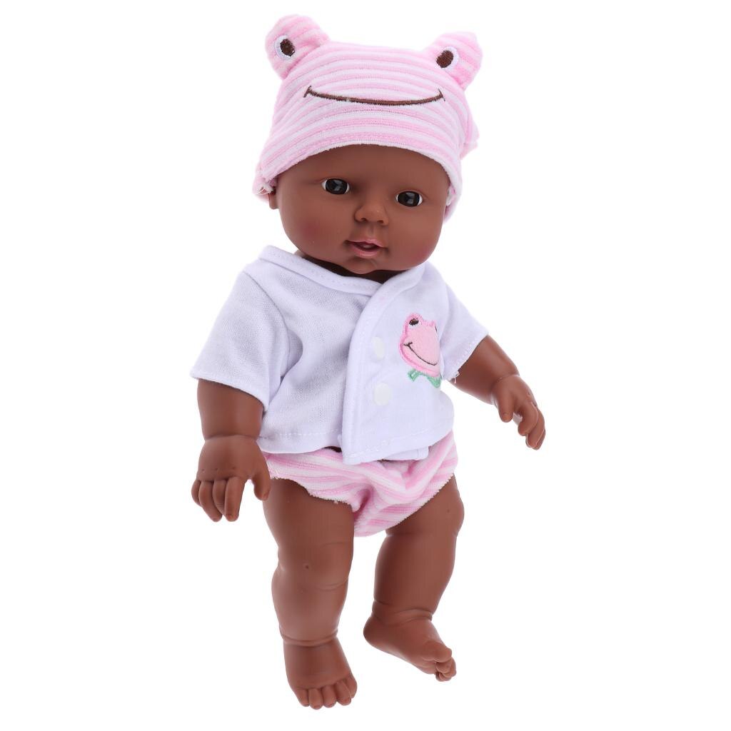 30cm Realistic Huggable  Baby Doll African Newborn Black