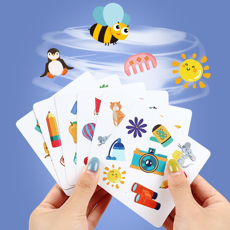 Child memory matching card animal cognition board