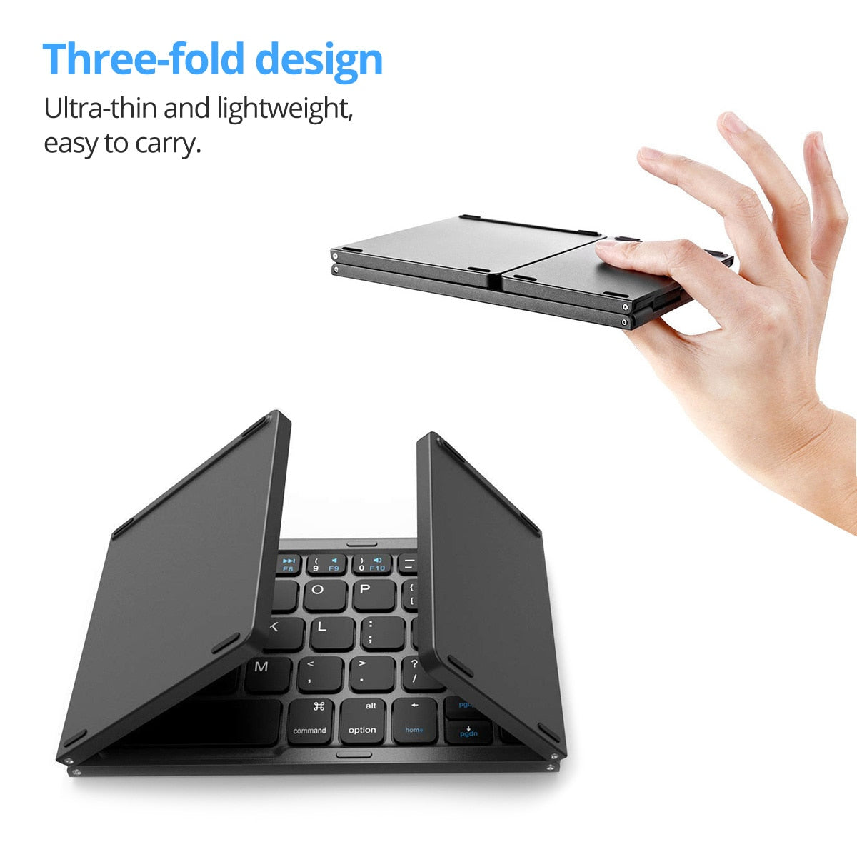 Mini portable folding keyboard