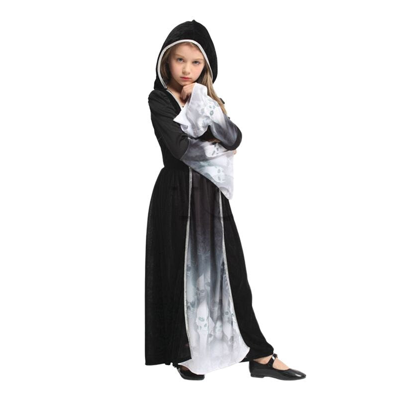 Girls Skull Printin Witch Vampire Carnival  Scary Cosplay