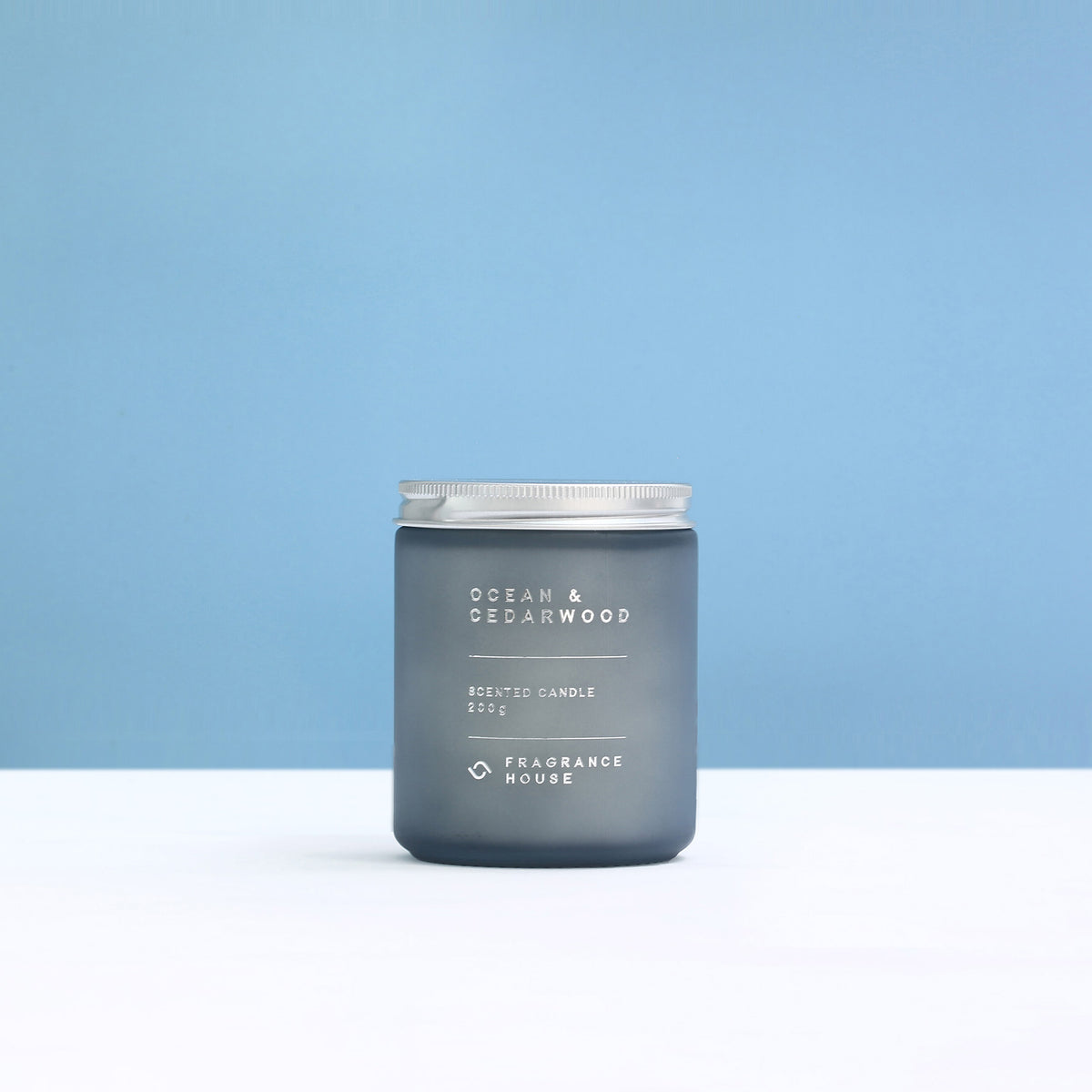 Scented Poured Candle | Ocean &amp; Cedarwood