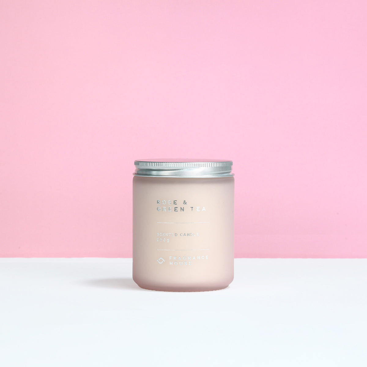 Scented Poured Candle | Rose &amp; Green Tea