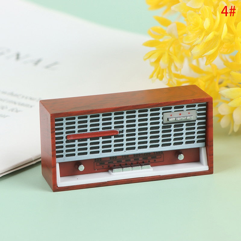 Doll house mini radio model recorder player toy