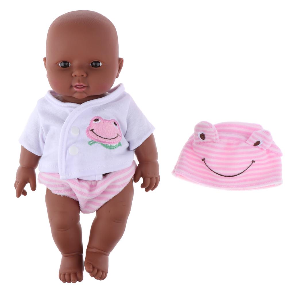 30cm Realistic Huggable  Baby Doll African Newborn Black