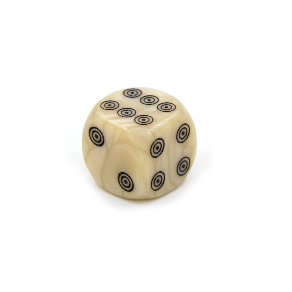 16mm Acrylic Ivory Dice with Bag D6 Dice