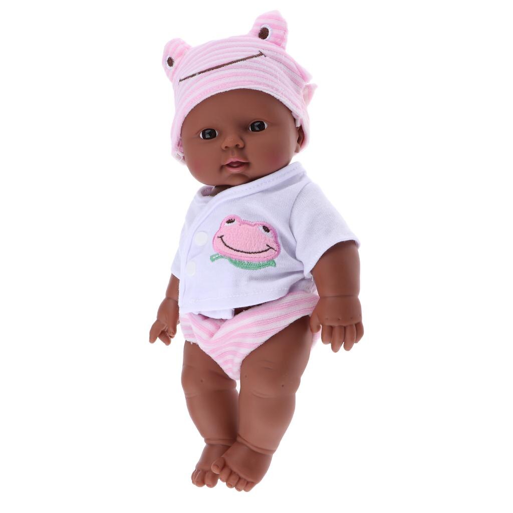 30cm Realistic Huggable  Baby Doll African Newborn Black