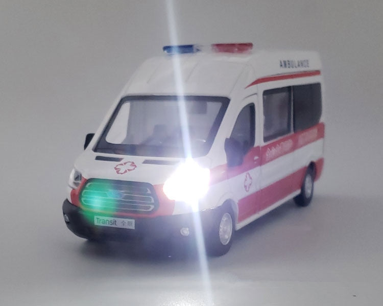 1:34 FORD Transit Alloy Ambulance Vehicles Car Model