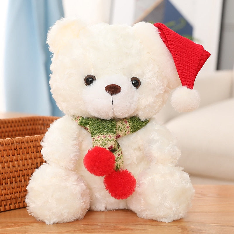 Santa hat teddy bear stuffed toy