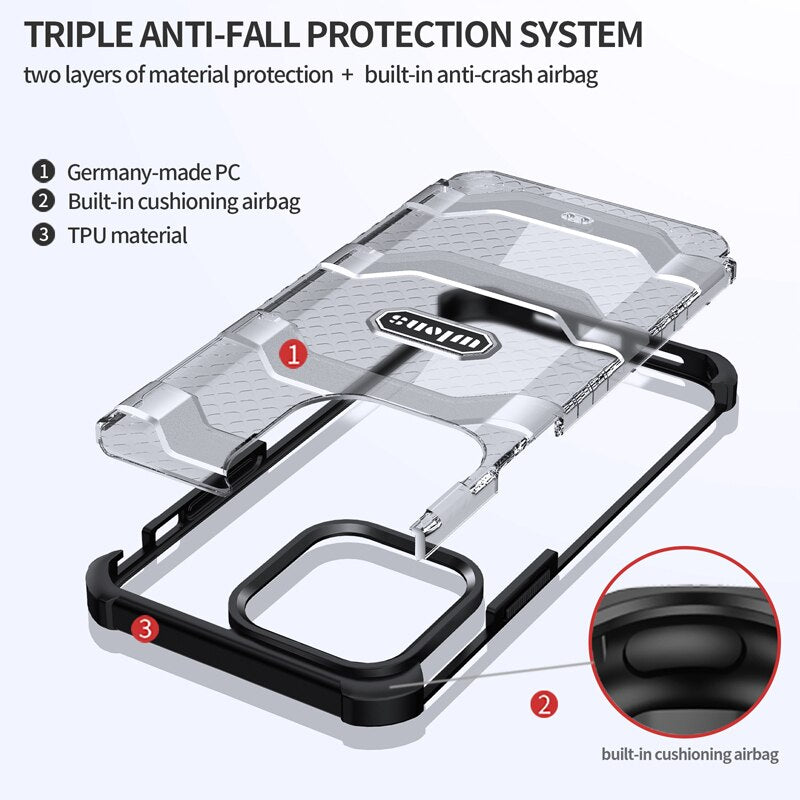 For iPhone 14 Pro Max Case Military Rugged Armor Shockproof