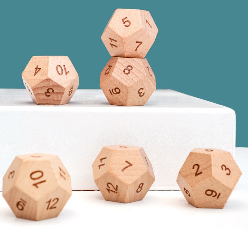 Board Games 1 Piece Solid Wooden Dice