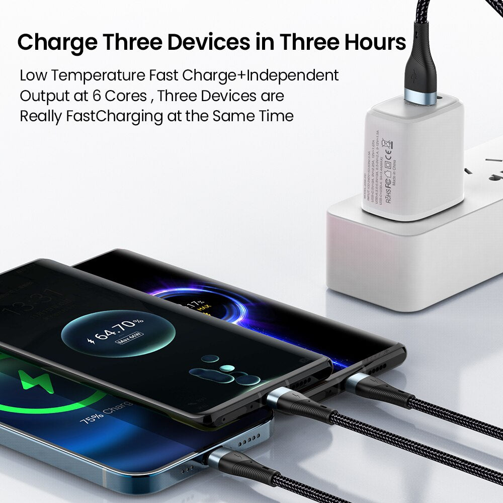 3-in-1 charging cable for quick charging